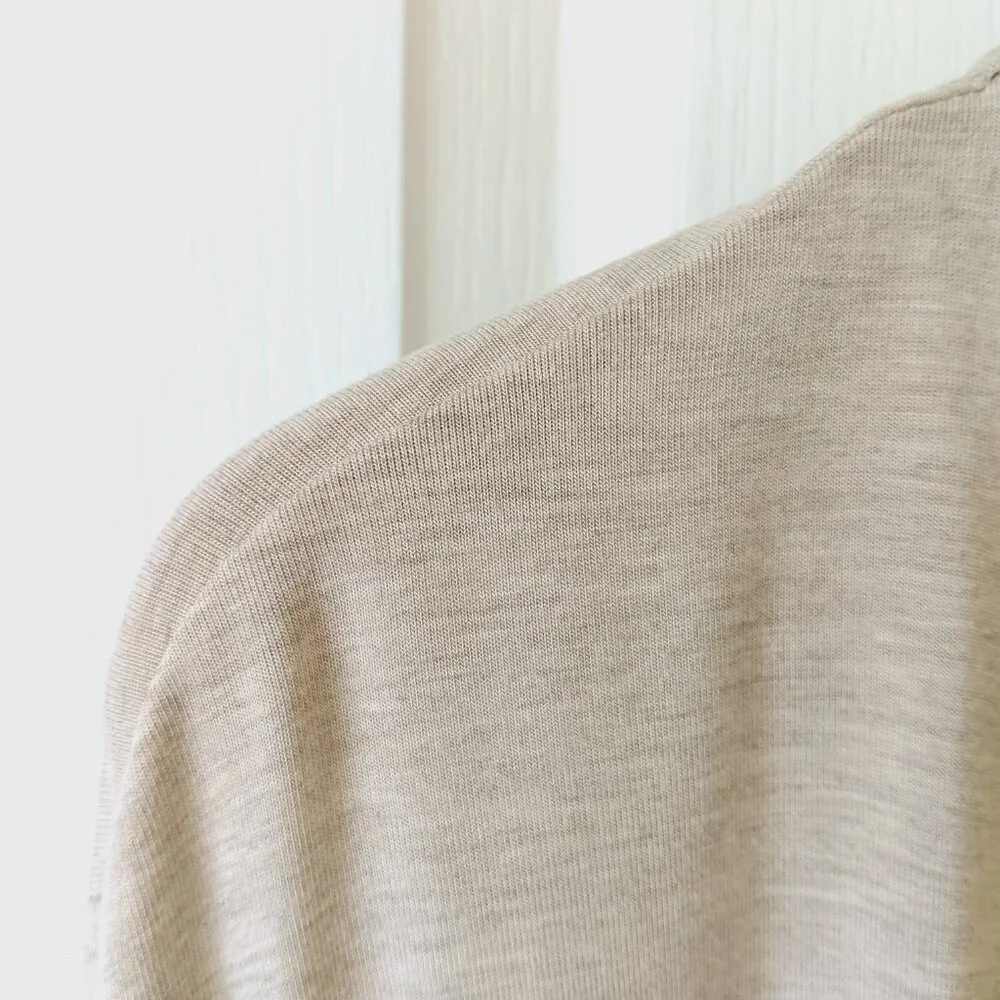 LOGO Layers by Lori Goldstein Women's Oatmeal Heathered Kimono Cardigan Size XL